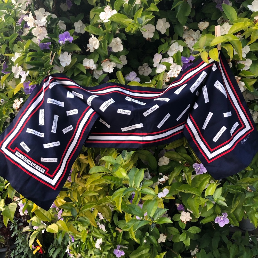 SOLD! Millicent The Presidents Silk Scarf